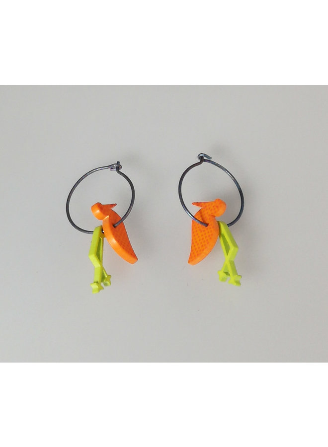 Orange duck hoops