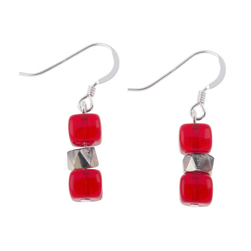 Carrie Elspeth Pendientes Red Sparkle Seeds 006 Carrie Elspeth Pendientes Red Sparkle Seeds 006