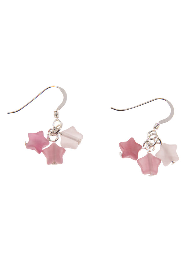 Ohrringe Pink Stars 016