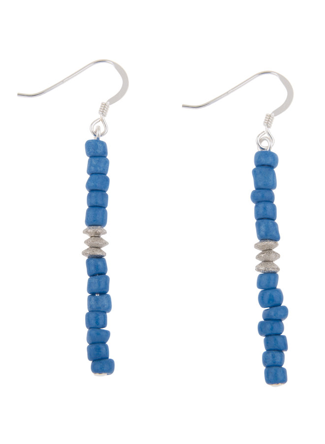 Earrings Cobalt Blue Funky Seeds 003