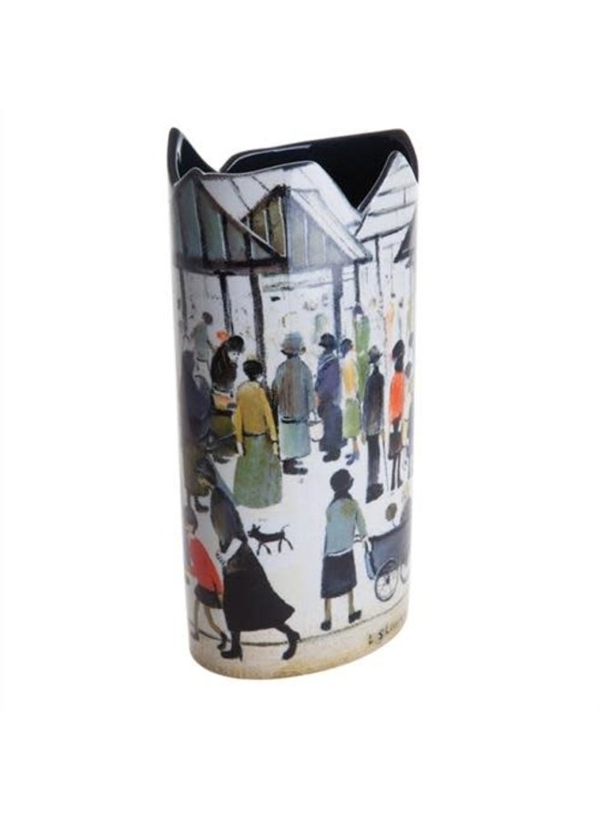 Ваза силуэта сцены рынка Лоури 021