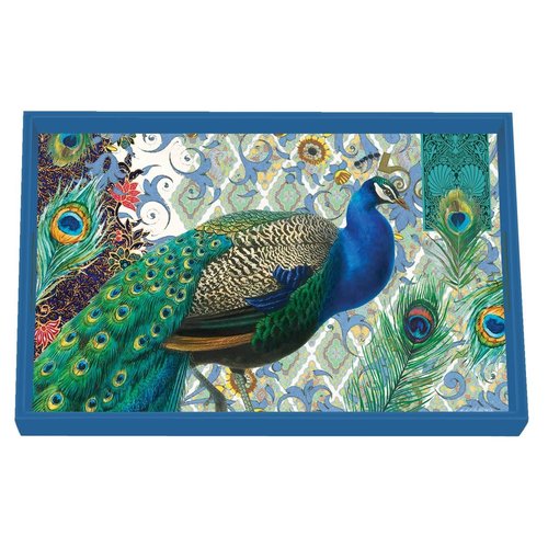 Michel Design Works Pfau Eitelkeit Decoupage Holztablett Michel Design Works Pfau Eitelkeit Decoupage Holztablett