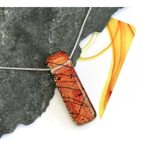 Mere Glass Dichroic Glass Pendant Sunset Liliput 02 Mere Glass Dichroic Glass Pendant Sunset Liliput 02