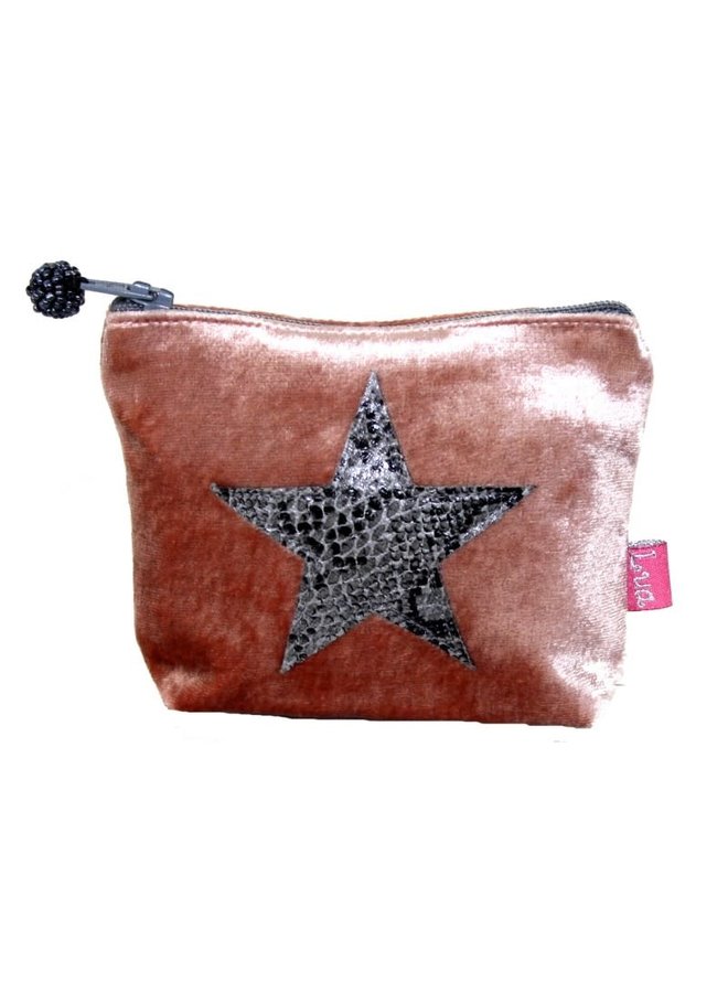 Mini monedero de piel de serpiente Star Velvet Sienna 213