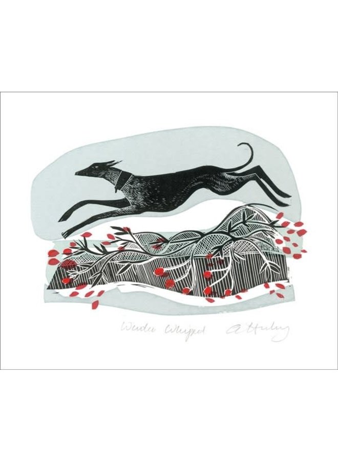 Whippets d'hiver par Angela Harding