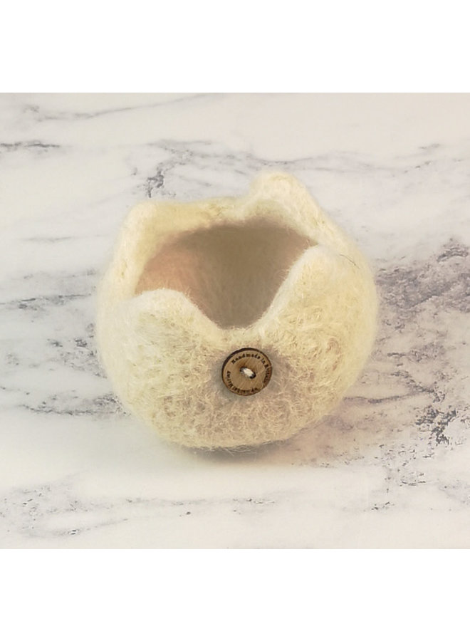 Rare Breed Felt Bowl Wensleydale Sheep 05