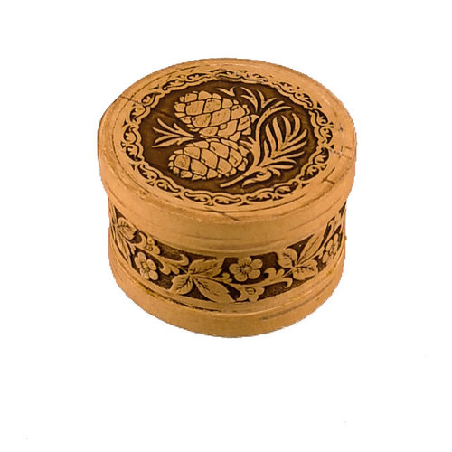 Russian Gifts Sparappel ronde deksel Berkenschors doos klein 122 Russian Gifts Sparappel ronde deksel Berkenschors doos klein 122