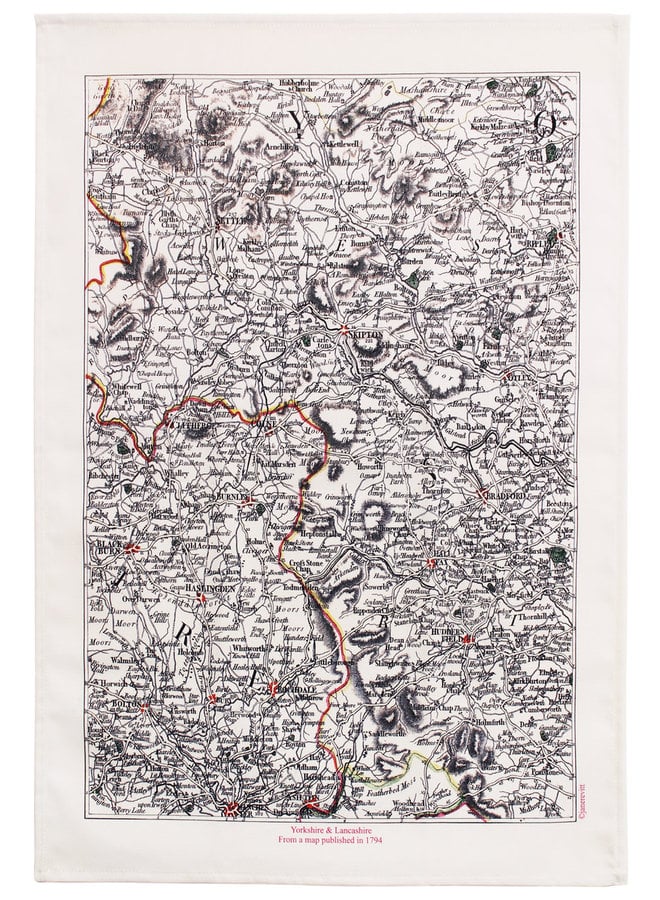 Yorkshire & Lancashire 1794  Map T. Towel 04