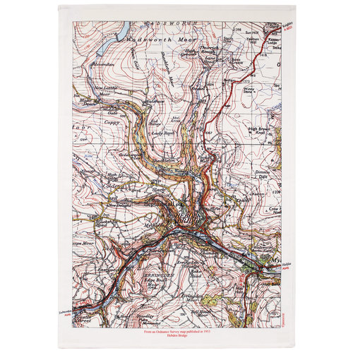 Jane Revitt Hebden Bridge Map T. Towel 03 Jane Revitt Hebden Bridge Map T. Towel 03