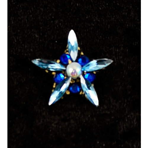 Annie Sherburne Vintage Star Brosche Blau 134 Annie Sherburne Vintage Star Brosche Blau 134