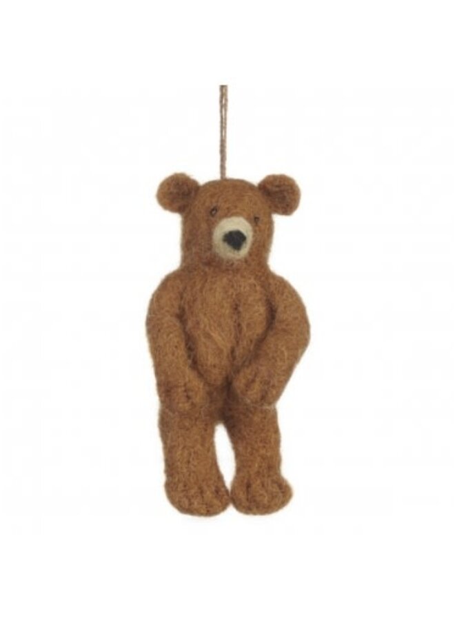 Grizzly Bear Felt Ornament 011