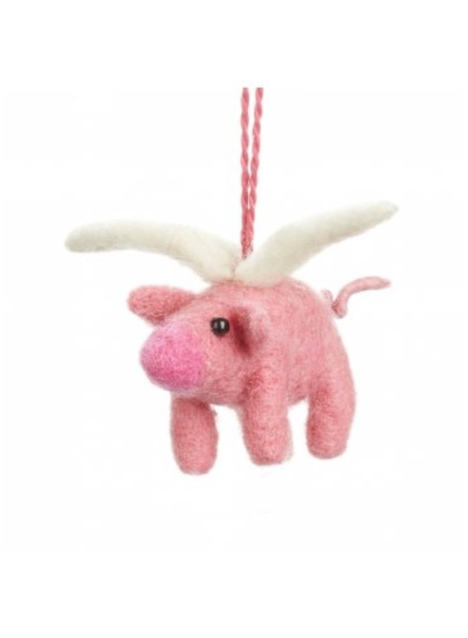 Flying Pig  Felt  Ornament  10