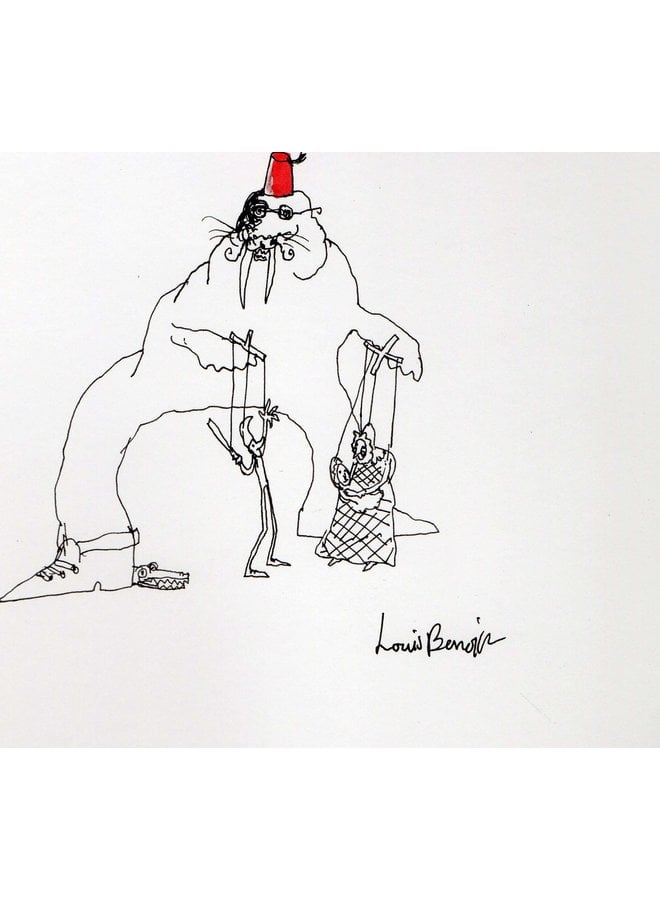Walrus Puppeteer pen and ink 004