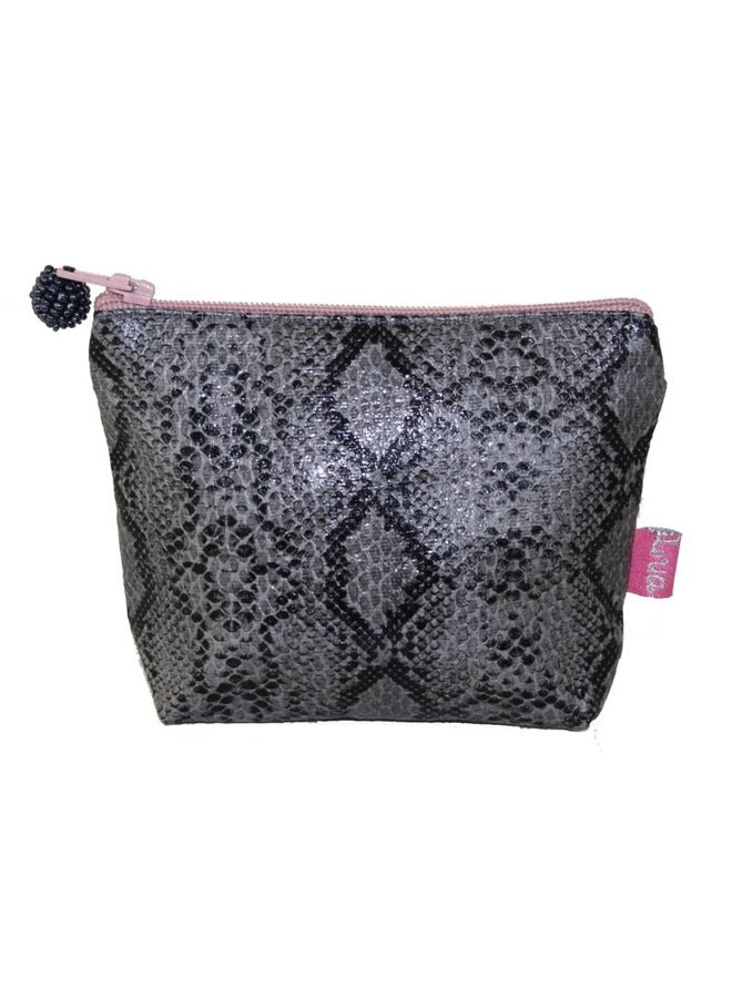 Mini monedero de piel de serpiente Grey282