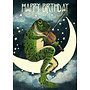 Frog on the Moon card