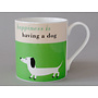 Happiness Large Mug Sausage Dog Green 117