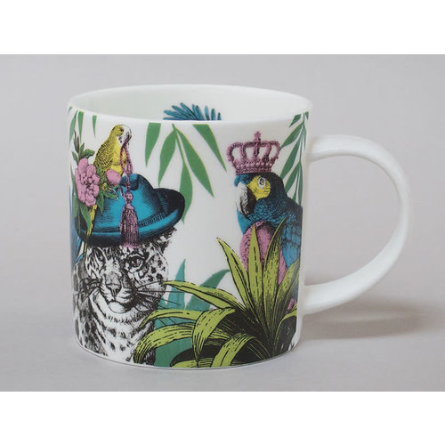 Repeat Repeat Jungle Leopard China Mug Blanco 123 Repeat Repeat Jungle Leopard China Mug Blanco 123