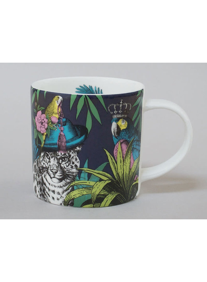 Jungle Leopard China Mug Dark 124