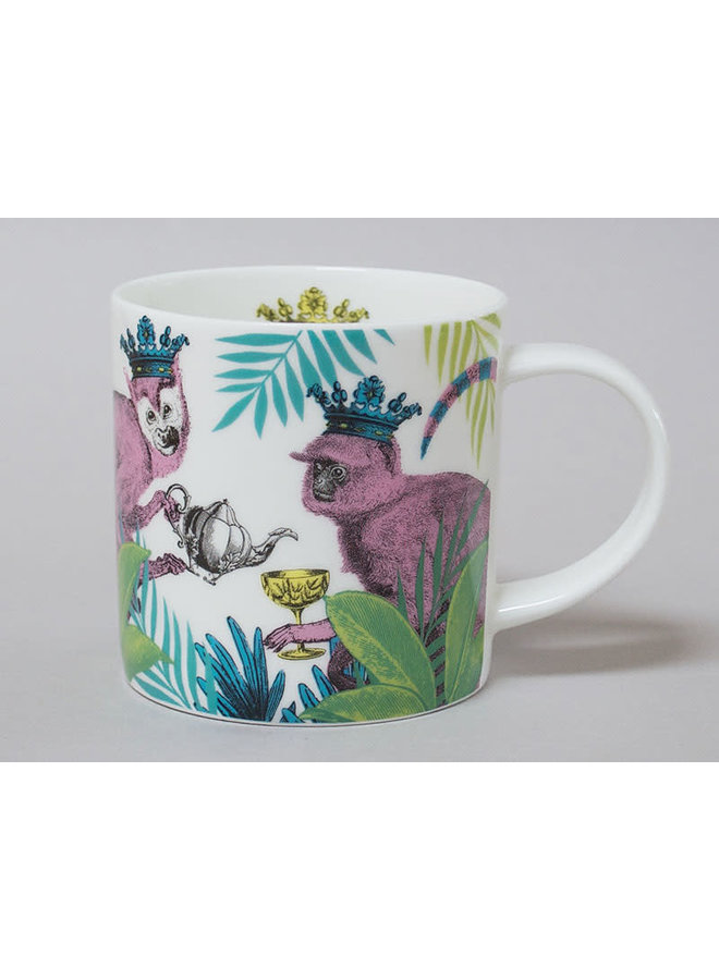Dschungel-Affe-China-Becher-Weiß 126