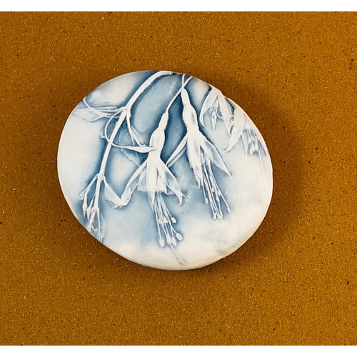 Clare Mahoney Embosed Porcelain double sided touchstone Large 066 Clare Mahoney Embosed Porcelain double sided touchstone Large 066