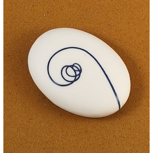 Clare Mahoney Piedra de toque liso oval de doble cara de porcelana 079 Clare Mahoney Piedra de toque liso oval de doble cara de porcelana 079