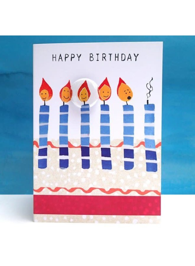 Birthday Candles Badge Card 56