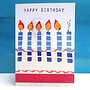 Carte d'insigne de bougies d'anniversaire 56