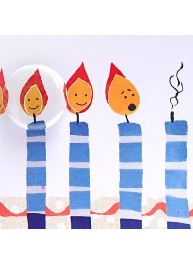 Tarjeta Insignia Velas de Cumpleaños 56