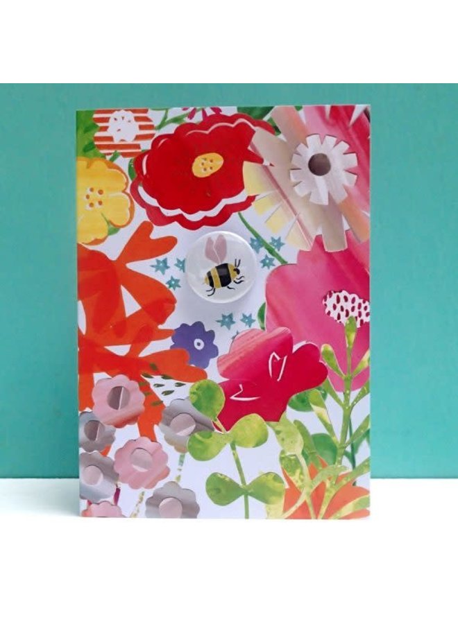 Карточка с цветочным значком пчелы 53