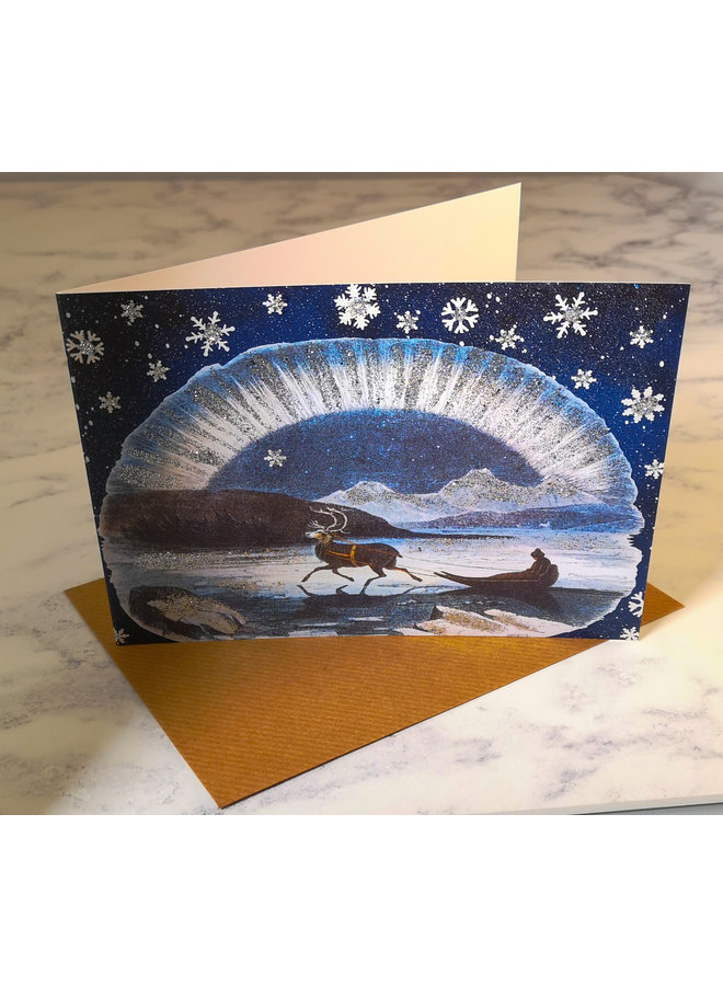 Tarjeta vintage de trineo 20