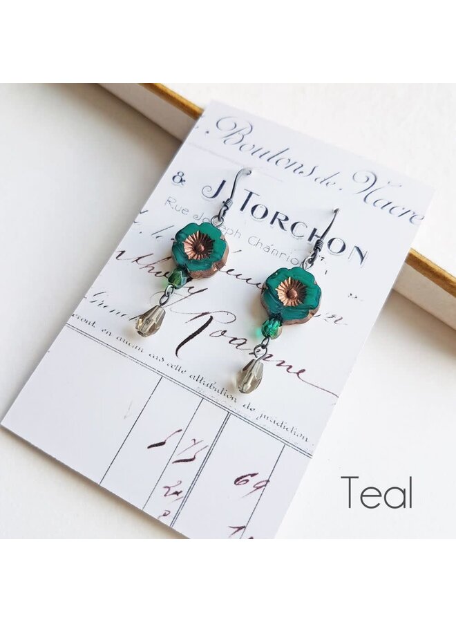 Bohemia Teal drop earrings 32