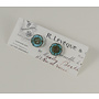 Bohemia Turquoise  Glass stud earrings 25