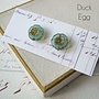 Bohemia Duck Egg Glass stud earrings 27