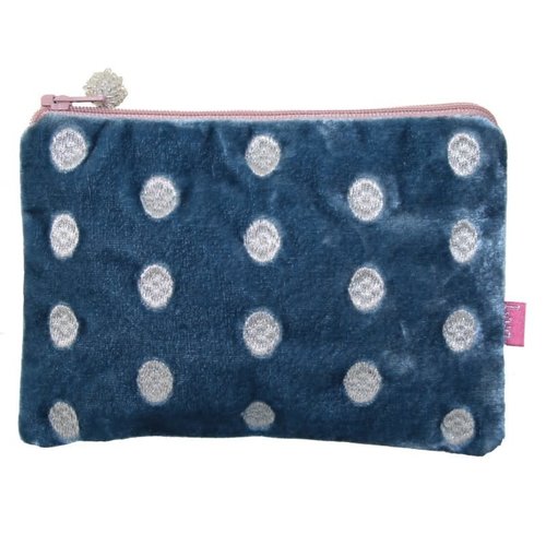 LUA Ovale Handtasche aus besticktem Samt Teal 175 LUA Ovale Handtasche aus besticktem Samt Teal 175