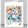Autumn Geese Lasergeschnittene Karte
