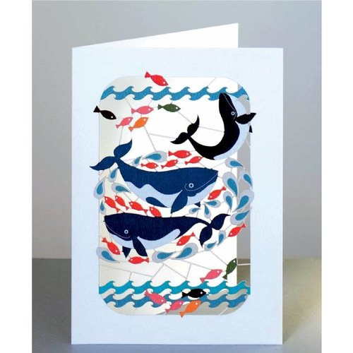 Forever Cards Whales and Fish Laser cut card Forever Cards Whales and Fish Laser cut card