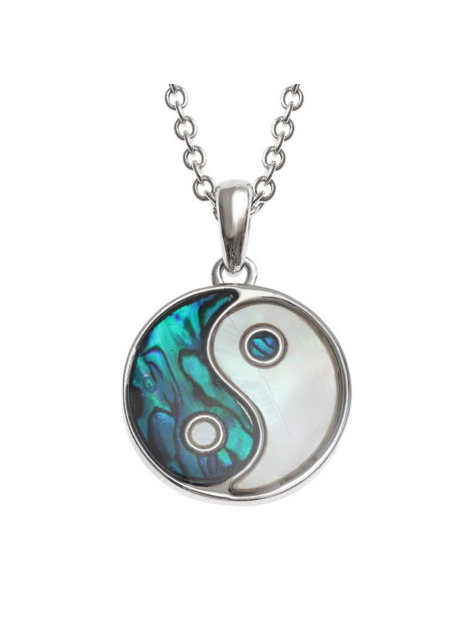 Yin Yang inlayed Paua shell Necklace T528