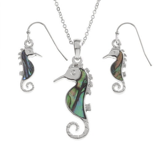 Tide Jewellery Seahorse Inlayed Paua shell necklace T101 Tide Jewellery Seahorse Inlayed Paua shell necklace T101