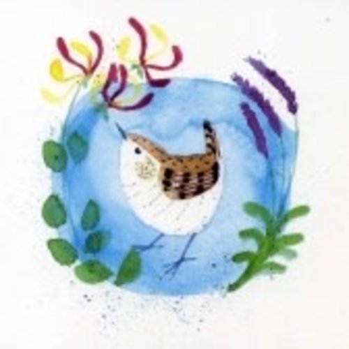 Artists Cards Tarjeta Honeysuckle & Wren de Julia Crimmen 140x140mm Artists Cards Tarjeta Honeysuckle & Wren de Julia Crimmen 140x140mm