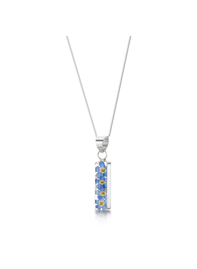 Forget me not rectangle pendant  123
