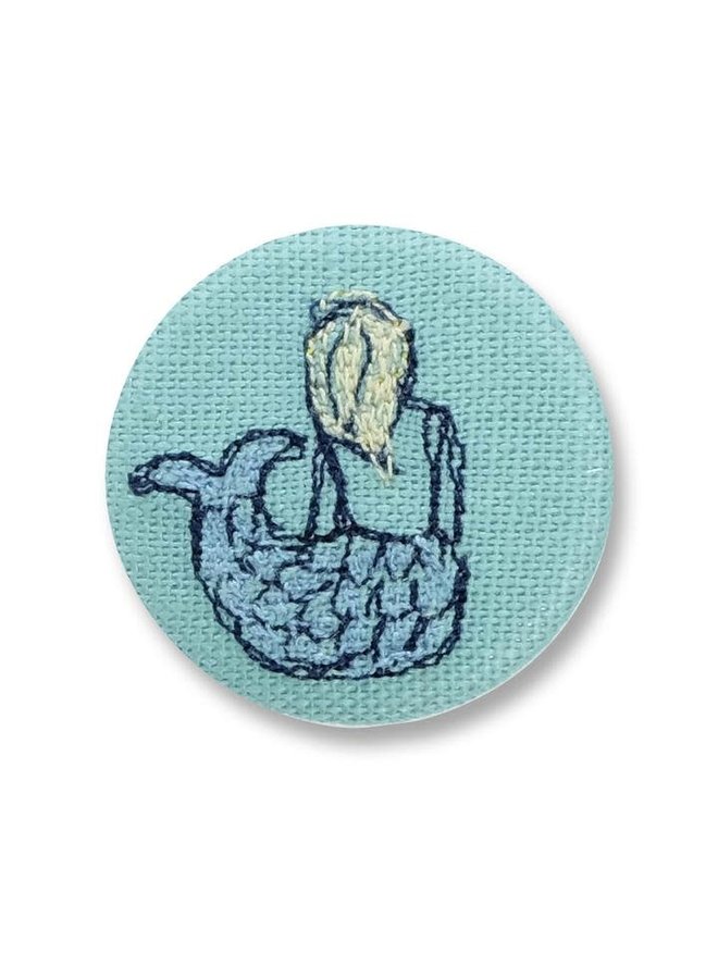 Mermaid embroidered  badge / brooch 11