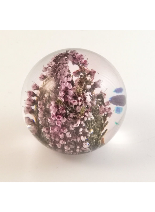 Briefbeschwerer mit echten Heideblumen, 10