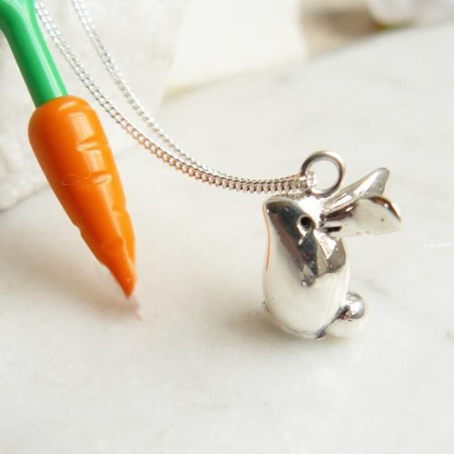 Lime Tree Design Bunny Rabbit silver necklace 58 Lime Tree Design Bunny Rabbit silver necklace 58