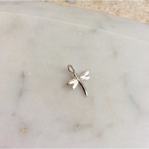 Lime Tree Design Dragonfly charm tiny silver necklace 60 Lime Tree Design Dragonfly charm tiny silver necklace 60