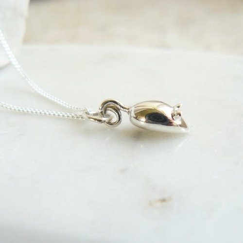 Lime Tree Design Mouse tiny silver necklace 63 Lime Tree Design Mouse tiny silver necklace 63