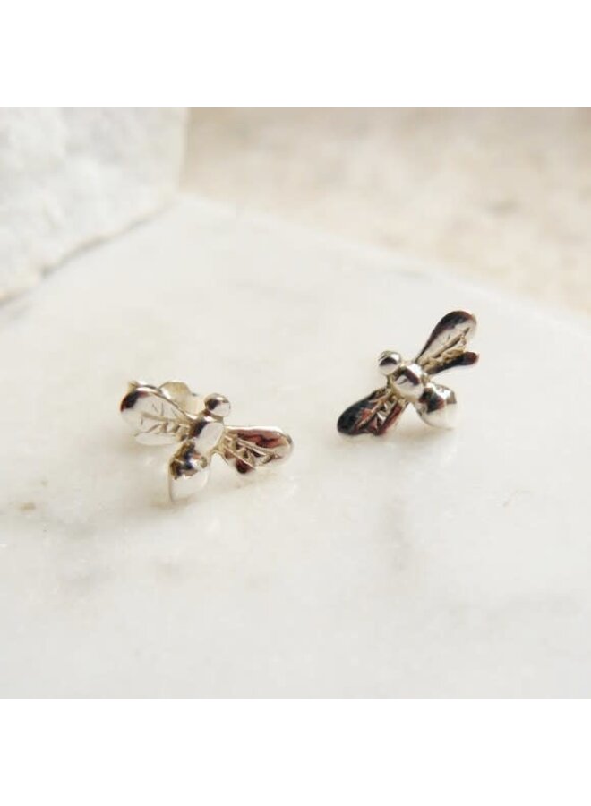 Pendientes de plata con perlas de abeja 67