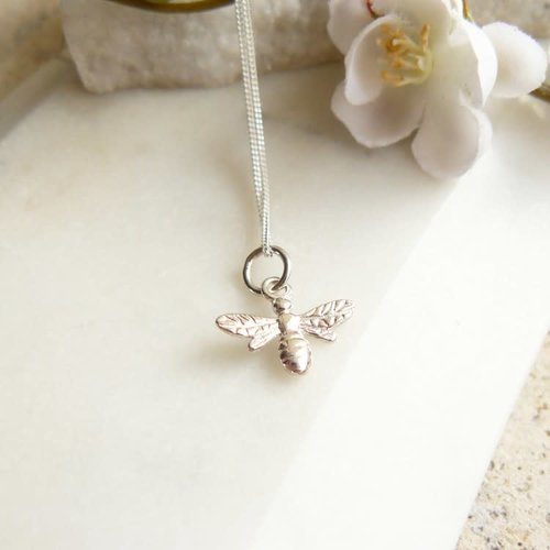 Lime Tree Design Bee tiny silver necklace 24 Lime Tree Design Bee tiny silver necklace 24