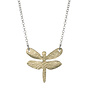 Libélula collar de latón y plata 023