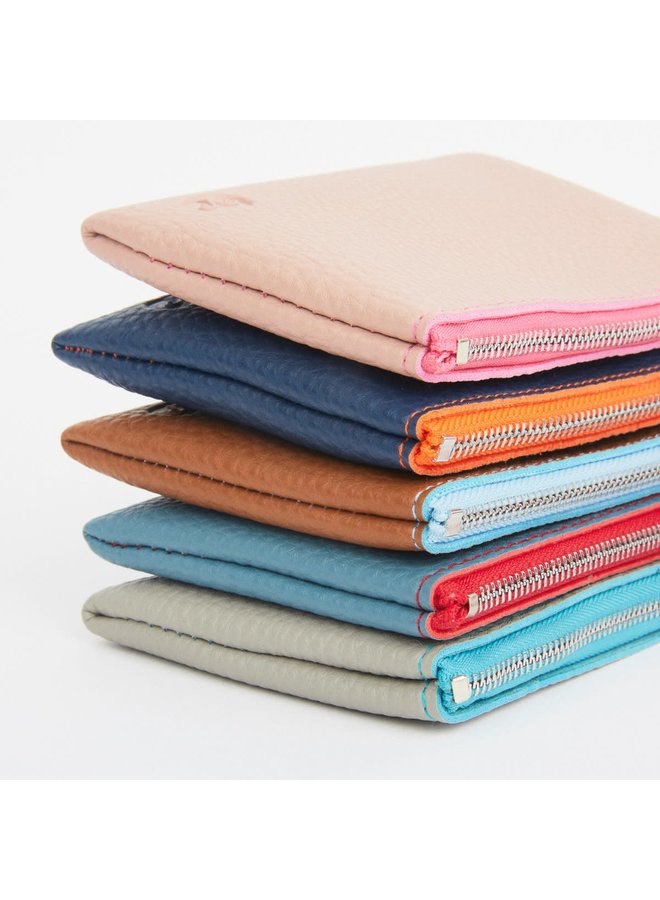 Monedero seta vegana y azul 009