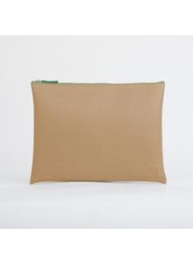 Sandy Beige Bolsa grande con cremallera 026